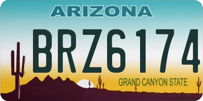 AZ license plate BRZ6174