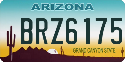 AZ license plate BRZ6175