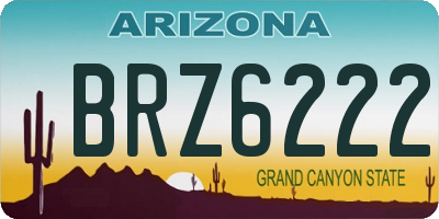 AZ license plate BRZ6222