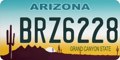 AZ license plate BRZ6228