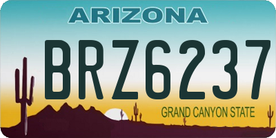 AZ license plate BRZ6237