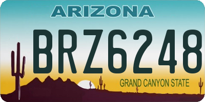 AZ license plate BRZ6248