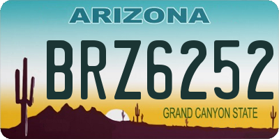 AZ license plate BRZ6252