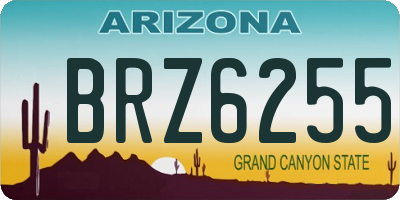 AZ license plate BRZ6255