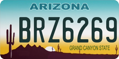 AZ license plate BRZ6269