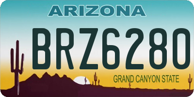 AZ license plate BRZ6280