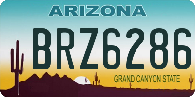 AZ license plate BRZ6286