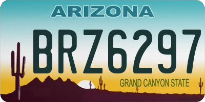 AZ license plate BRZ6297