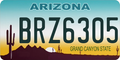 AZ license plate BRZ6305