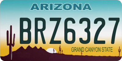 AZ license plate BRZ6327