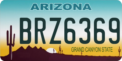 AZ license plate BRZ6369