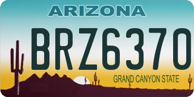 AZ license plate BRZ6370