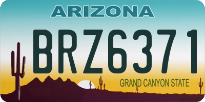AZ license plate BRZ6371