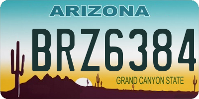 AZ license plate BRZ6384