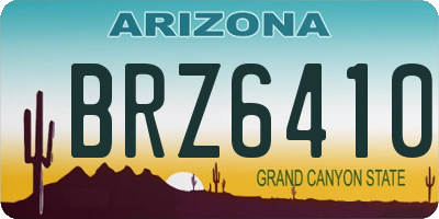 AZ license plate BRZ6410