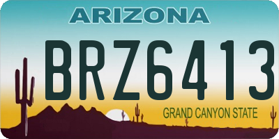 AZ license plate BRZ6413
