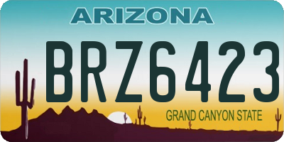 AZ license plate BRZ6423