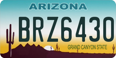 AZ license plate BRZ6430