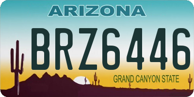 AZ license plate BRZ6446