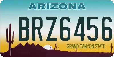 AZ license plate BRZ6456