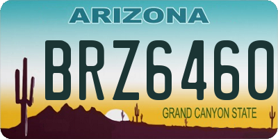 AZ license plate BRZ6460