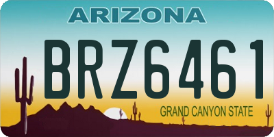 AZ license plate BRZ6461