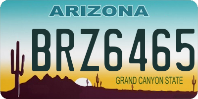 AZ license plate BRZ6465