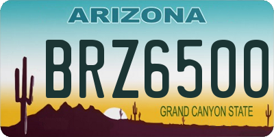 AZ license plate BRZ6500