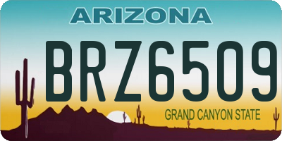 AZ license plate BRZ6509