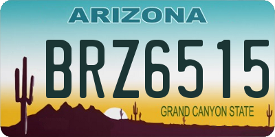 AZ license plate BRZ6515