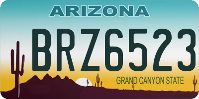 AZ license plate BRZ6523