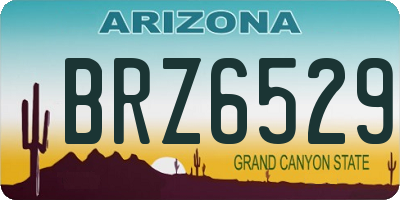 AZ license plate BRZ6529