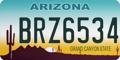 AZ license plate BRZ6534