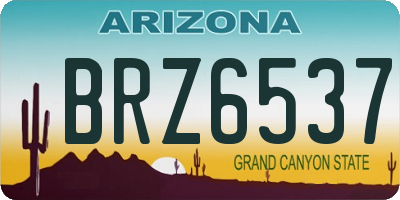 AZ license plate BRZ6537