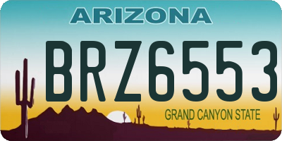 AZ license plate BRZ6553