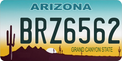AZ license plate BRZ6562