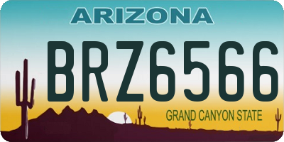 AZ license plate BRZ6566