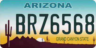 AZ license plate BRZ6568