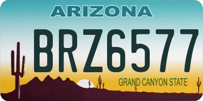 AZ license plate BRZ6577
