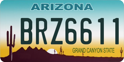 AZ license plate BRZ6611