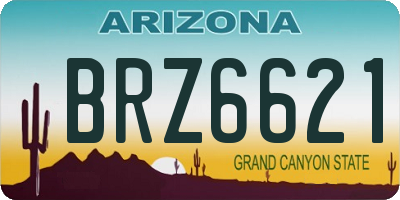 AZ license plate BRZ6621