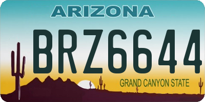 AZ license plate BRZ6644