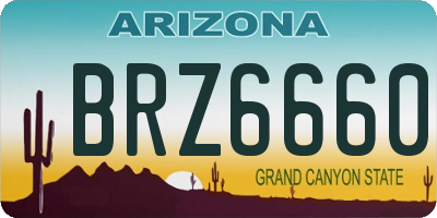 AZ license plate BRZ6660