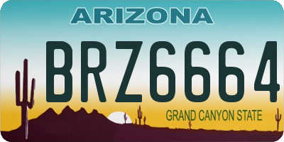 AZ license plate BRZ6664