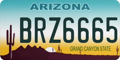 AZ license plate BRZ6665