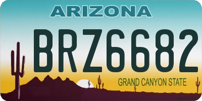 AZ license plate BRZ6682