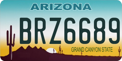 AZ license plate BRZ6689