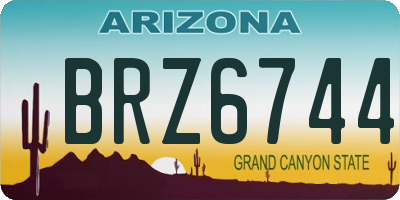 AZ license plate BRZ6744