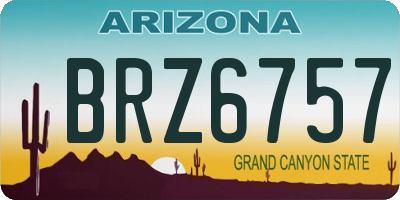 AZ license plate BRZ6757