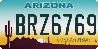 AZ license plate BRZ6769